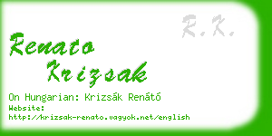 renato krizsak business card